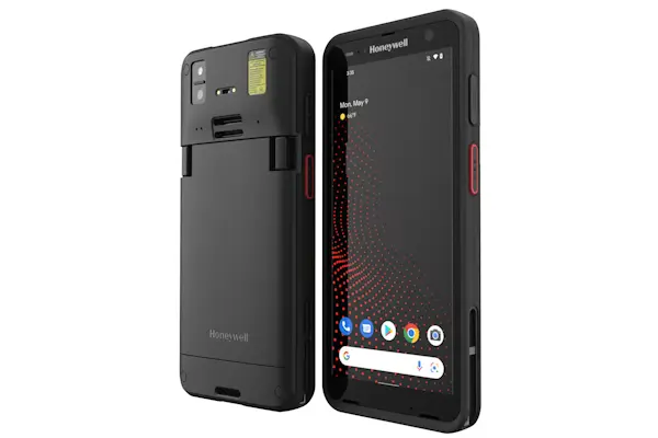 Front and back view of the Honeywell CT70 mobile computer