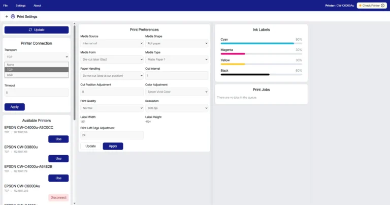 Label Boost - Printer Settings